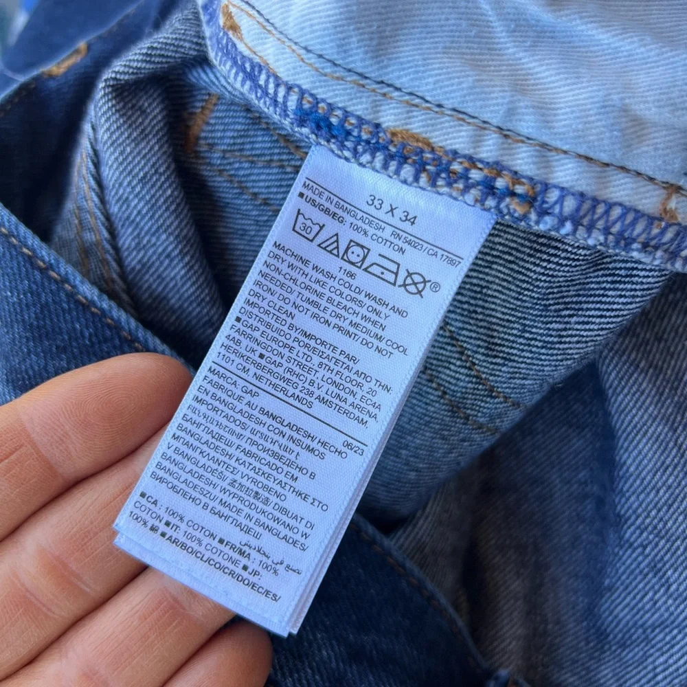 Gap Dark Wash Denim Boot Cut‎ Blue Jeans Men’s Sz 33x34 EUC